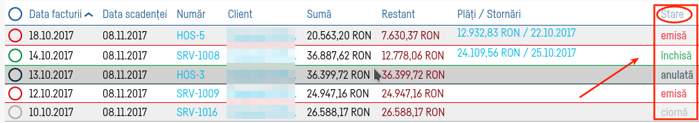 Ce sunt stările facturilor? - pasul 1