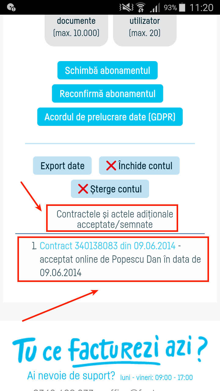 Pot depăși numărul de facturi incluse în abonament? - pasul 3