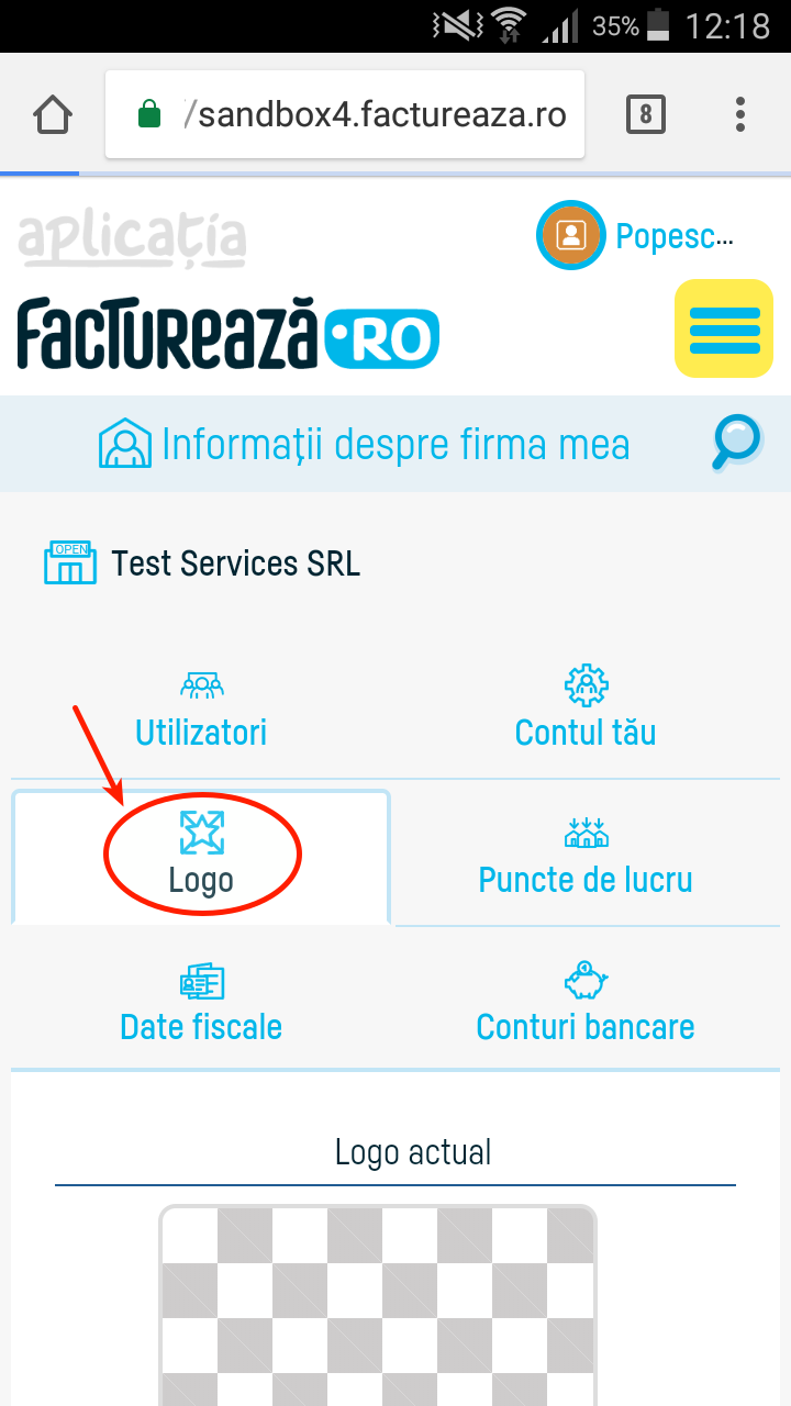 Cum adaug logo-ul/sigla firmei pe facturi? - pasul 2