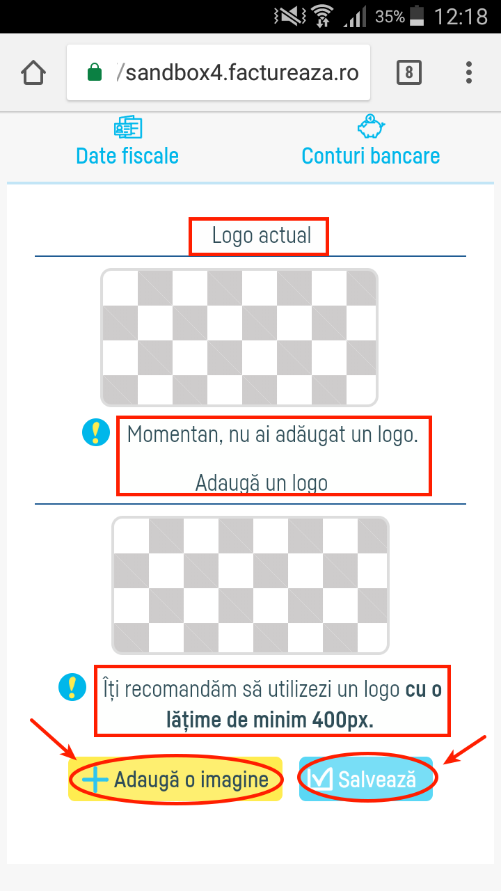 Cum adaug logo-ul/sigla firmei pe facturi? - pasul 3