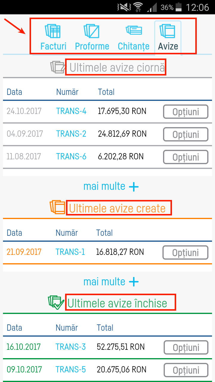 Gestiunea facturilor / documentelor - pasul 1