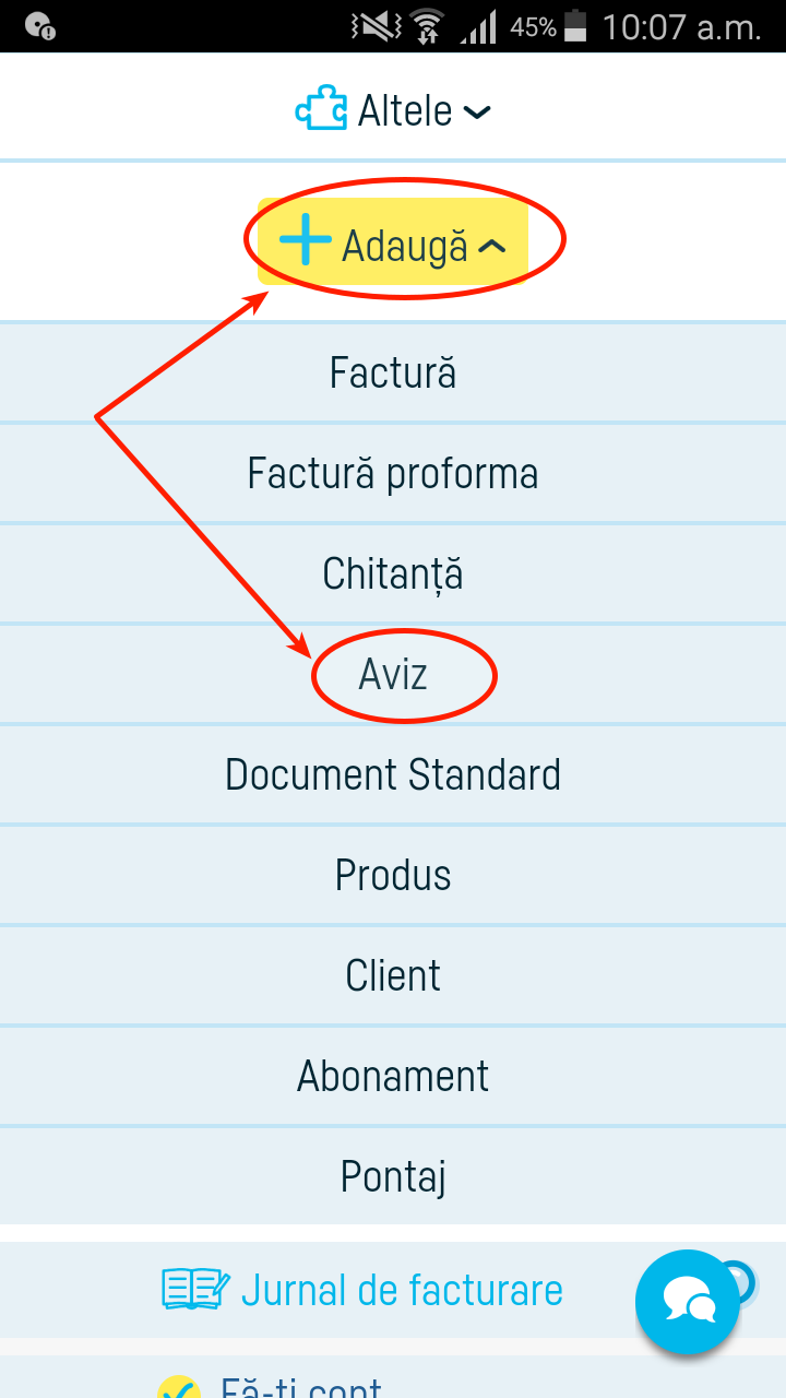 Cum generez o factură dintr-un aviz? - pasul 1