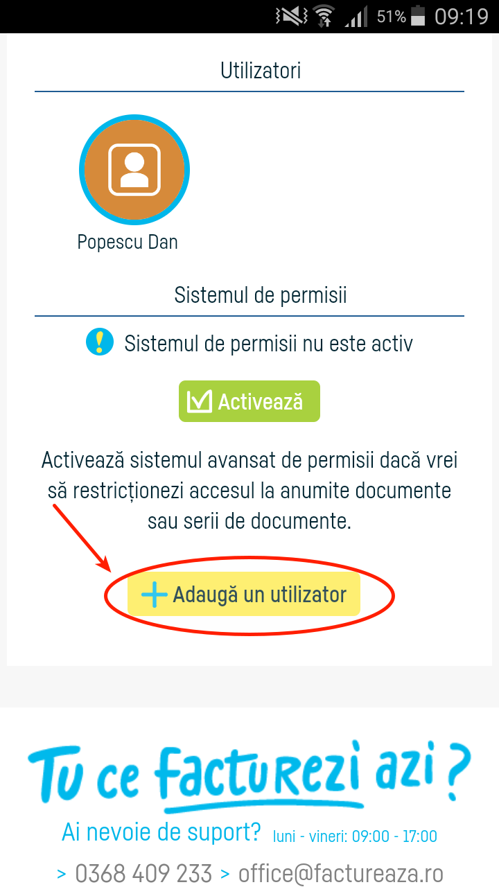 Cum adaug utilizatori noi? - pasul 3