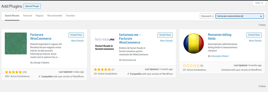 Configurare woocommerce pentru persoane juridice - pasul 1