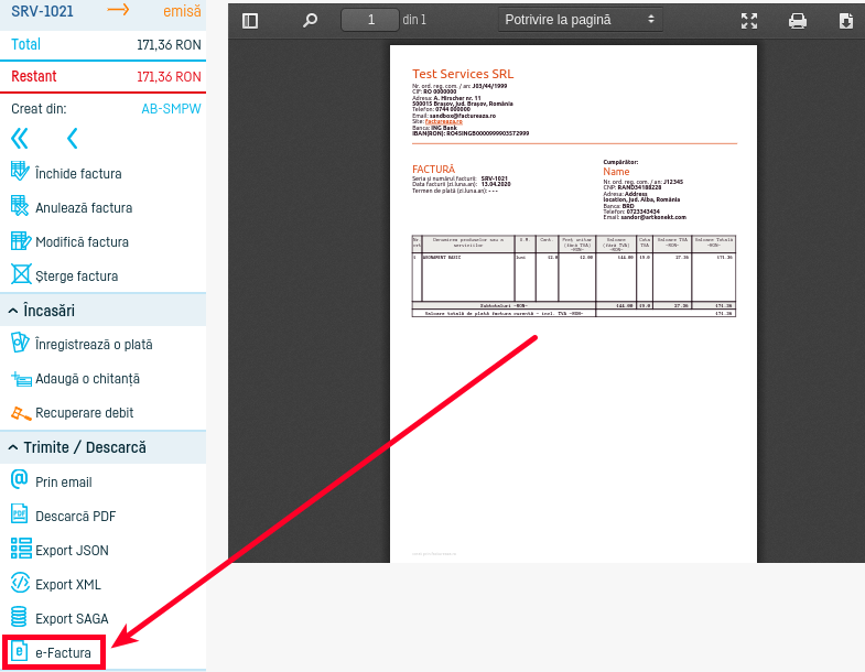 Generarea fișierelor XML(UBL) pentru e-Factura - pasul 1